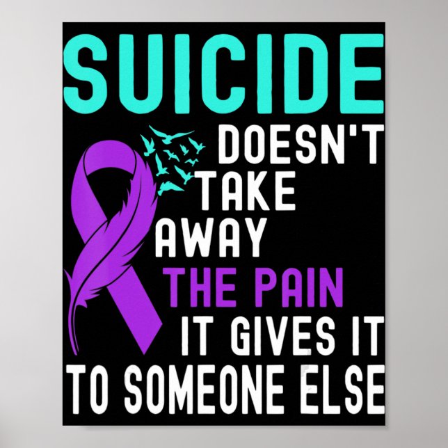 Póster Sensibilización sobre el suicidio Prevención del s (Frente)