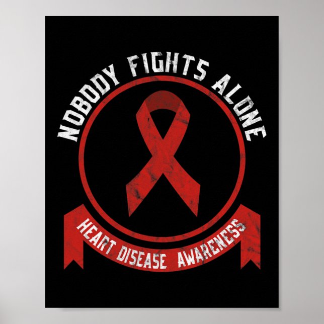 Póster Sensibilización sobre enfermedades cardíacas Mes S (Frente)