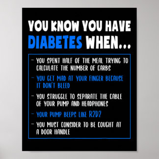 Póster Sensibilización sobre la diabetes Diabetes Tipo 1 