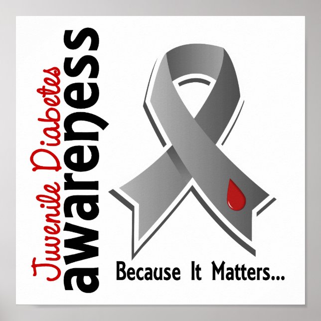Póster Sensibilización sobre la diabetes juvenil 5 (Frente)