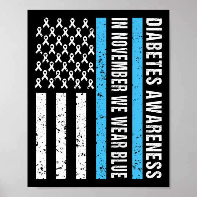 Póster Sensibilización sobre la diabetes T1D En Noviembre (Frente)