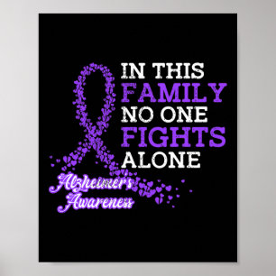 Póster Sensibilización sobre la familia Ribbon Alzheimerh