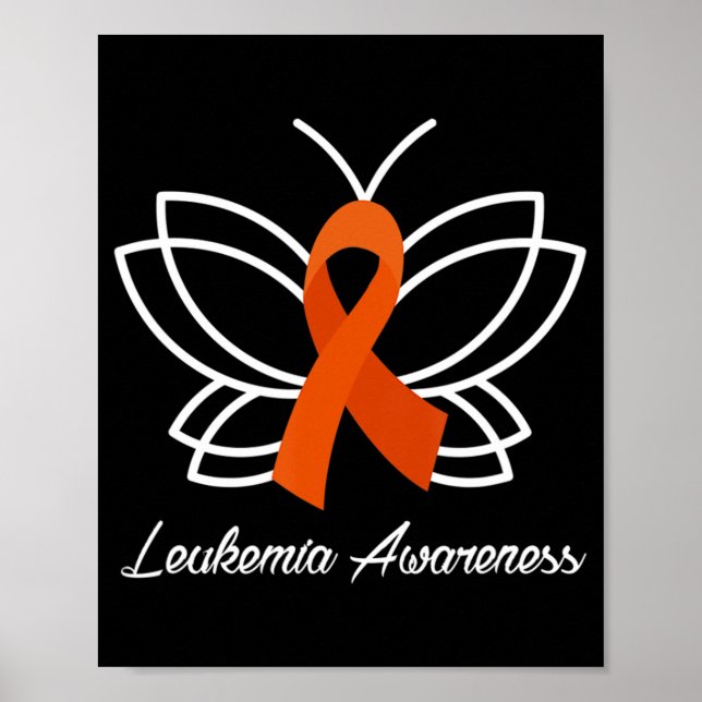 Póster Sensibilización sobre la leucemia aml en la maripo (Frente)