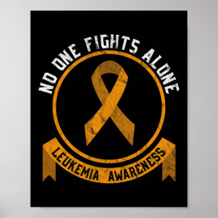 Póster Sensibilización sobre la leucemia frente al cáncer