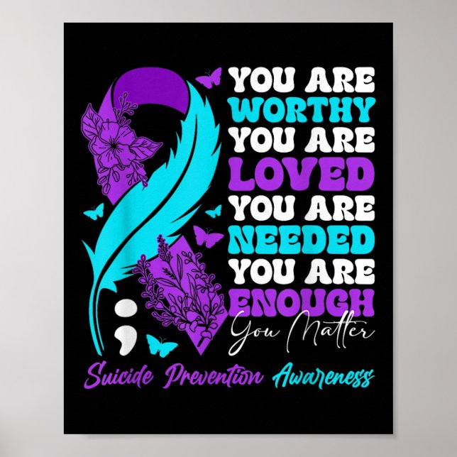 Póster Sensibilización sobre la prevención del suicidio M (Frente)