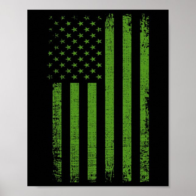 Póster Sensibilización sobre la salud mental Bandera Verd (Frente)