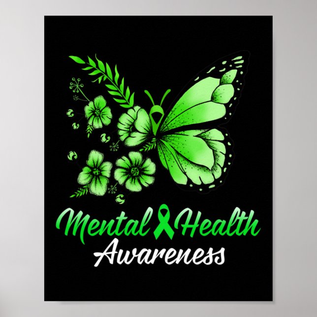 Póster Sensibilización sobre la salud mental Mariposa 1 (Frente)