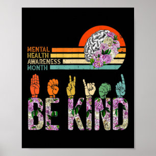 Póster Sensibilización sobre la salud Ser amable Terapia