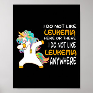 Póster Sensibilización sobre Leucemia Unicornio Para Muje