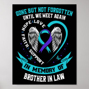 Póster Sensibilización suicida Camisa Hermano De Ley Homb