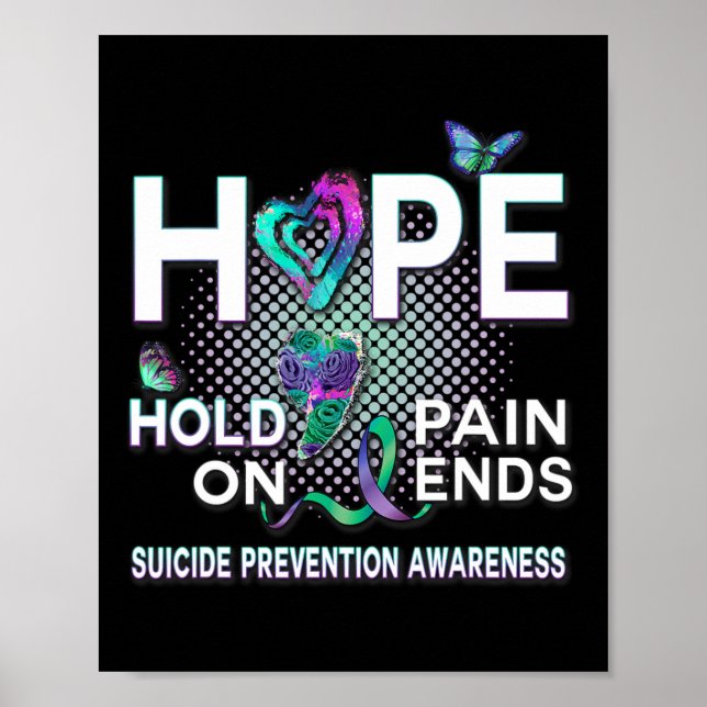Póster Sensibilización suicida Esperanza de que el acróni (Frente)
