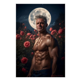 Póster Sensualidad Esculpida en Luz de Luna