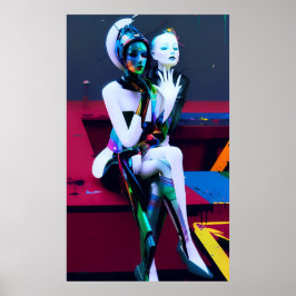 Póster Sentado en el futuro Ken Gage Sci-Fi