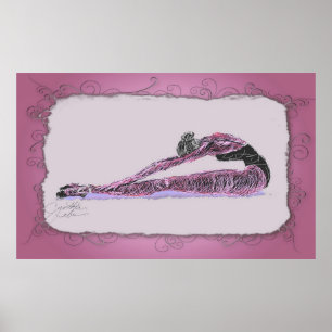 Póster Sentado Estirando Sobre Las Piernas