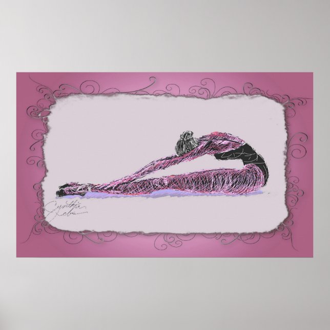 Póster Sentado Estirando Sobre Las Piernas (Frente)