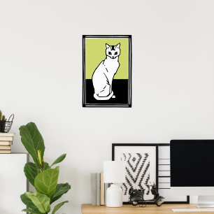 Póster Sentando al gato Julie de Graag Art Nouveau