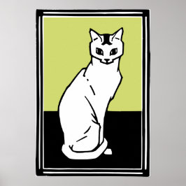 Póster Sentando al gato Julie de Graag Art Nouveau