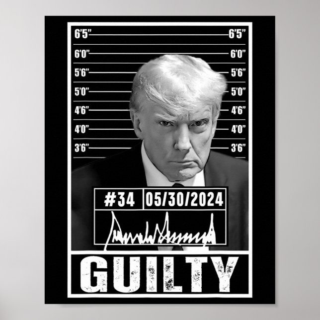 Póster Sentencia condenatoria a Donald Trump: picada de f (Frente)