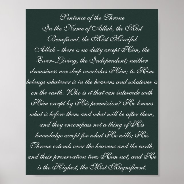 Póster Sentencia del trono (Frente)