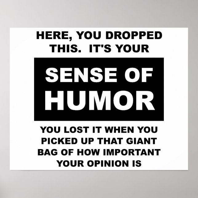 Póster Sentido del humor Poster gracioso (Frente)