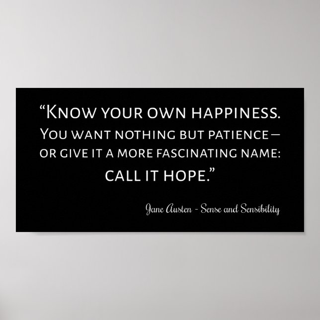 Póster Sentido Y Sensibilidad Cita I (Frente)