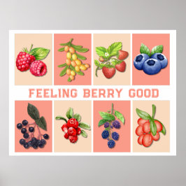 Póster SENTIMIENTO BERRY BUENO Personalizable Fresas Berr