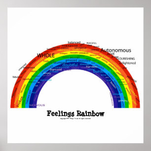 Póster Sentimientos arcoiris