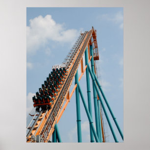Póster Sentir la G-fuerza de una montaña rusa