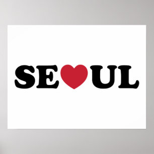 Póster Seoul Love Heart