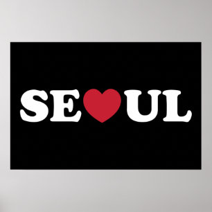 Póster Seoul Love Heart