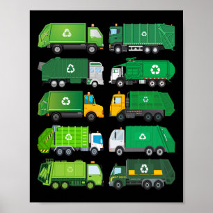 Póster Separación de residuos de basura B del Día de Reci