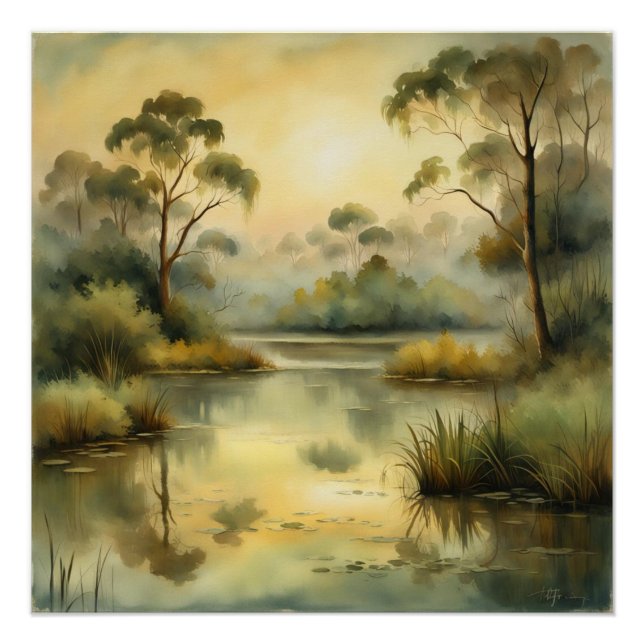 Póster sephia landscape (Anverso)