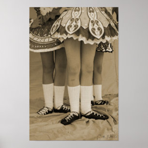 Póster Sepia Irish Dance Poster