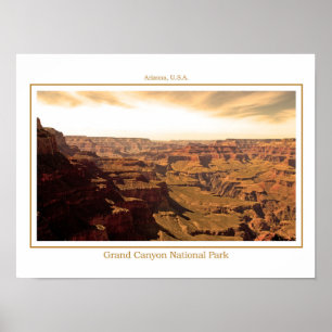 Póster Sepia Poster del Gran Cañón