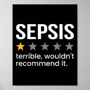 Póster Sepsis One Star Rating Sepsis Awareness Support