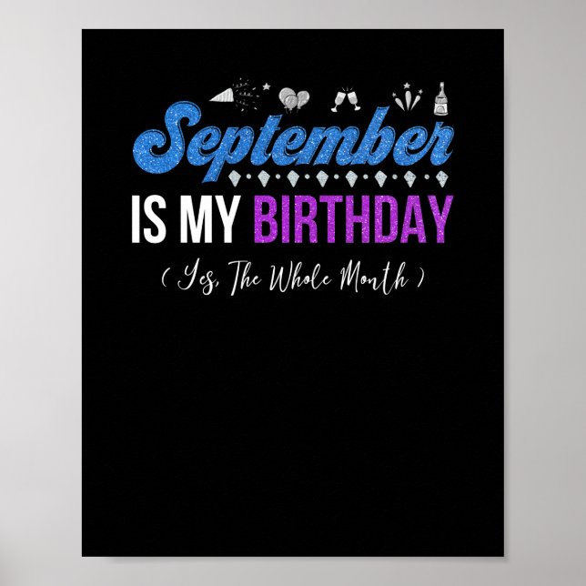 Póster Septiembre Es Mi Cumpleaños Todo El Mes De Enero (Frente)