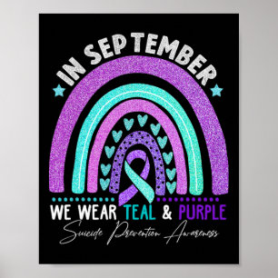 Póster Septiembre Usamos Preventi Suicida Verde azulada Y