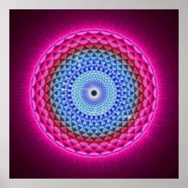 Póster Séptimo Chakra - Sahasrara - 1000 Petalled Lotus (Frente)