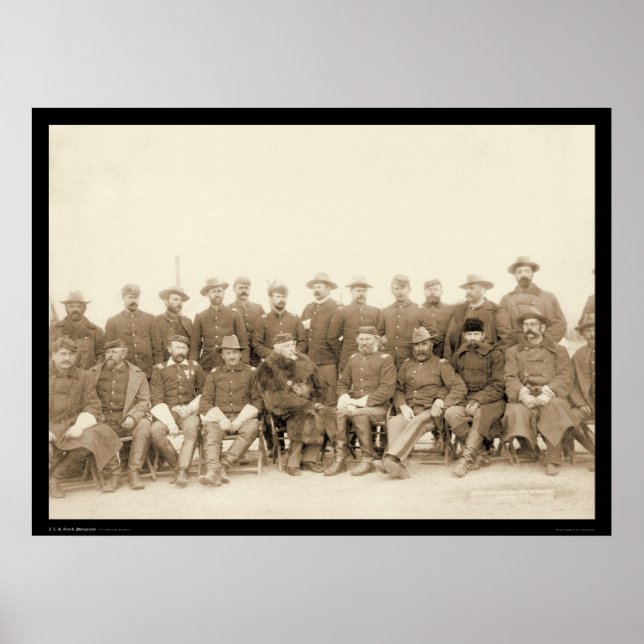 Póster Séptimo oficial de caballería de combate SD 1891 (Frente)