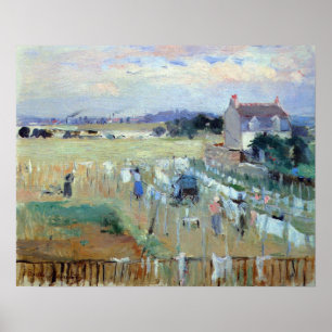 Póster Sequedad del lavadero de Berthe Morisot