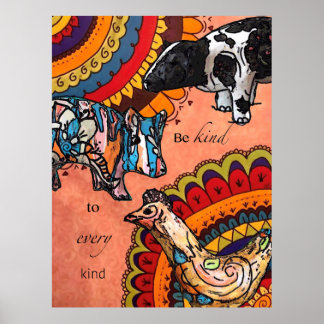 Póster Ser amable con todos los tipos
