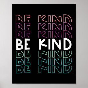 Póster Ser amable Inspirador de comillas de texto repetid