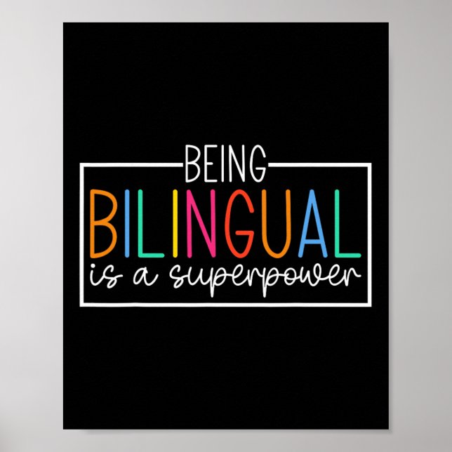 Póster Ser Bilingüe Es Un Superpoder Ck Para El Colegio D (Frente)