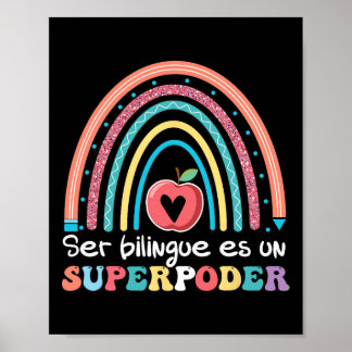 Póster Ser Bilingüe Es Un Superpoder Ck To School Español