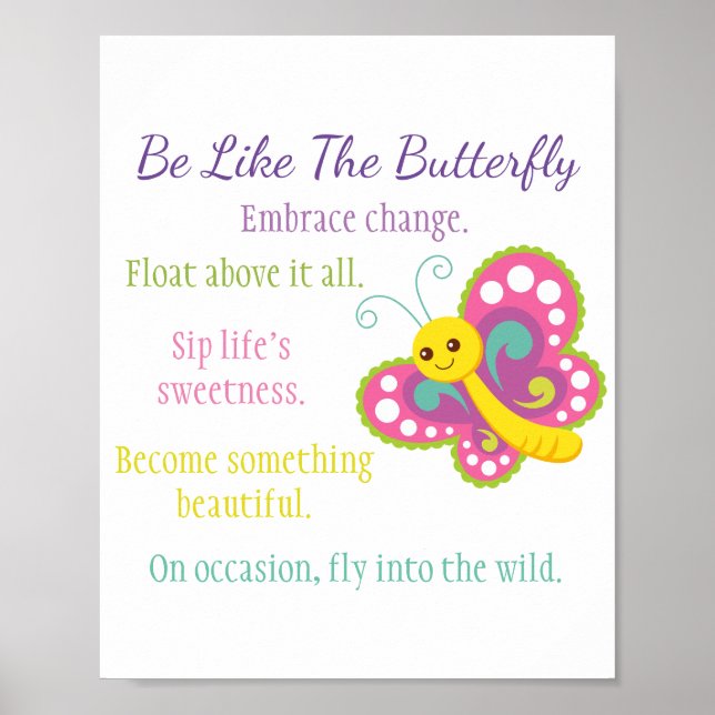 Póster Ser como el Poster de los niños mariposa (Frente)