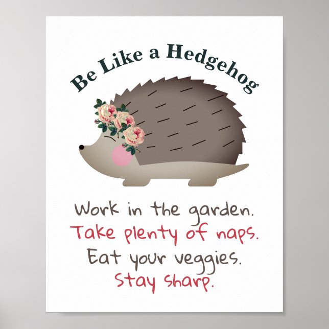 Póster Ser como un Poster de edgehog (Frente)