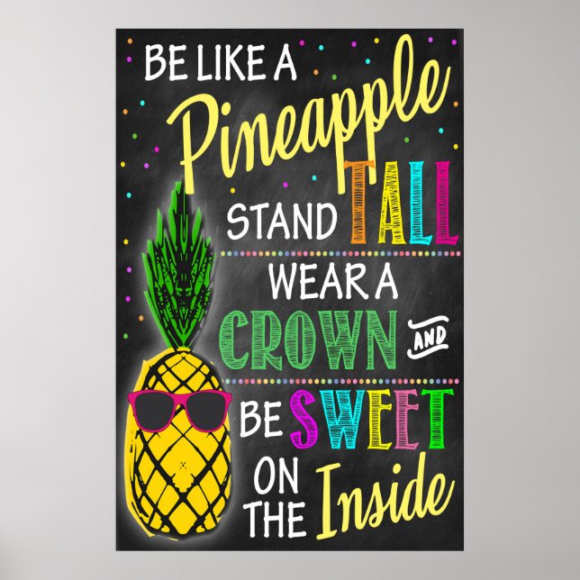 Póster Ser Como Una Piña Imprimible (Frente)