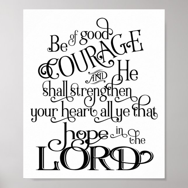 Póster Ser de buen valor (Frente)