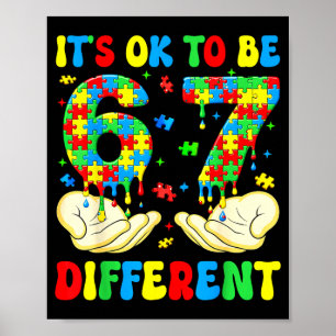 Póster Ser Diferente 67 Conciencia Del Autismo Seis Siete