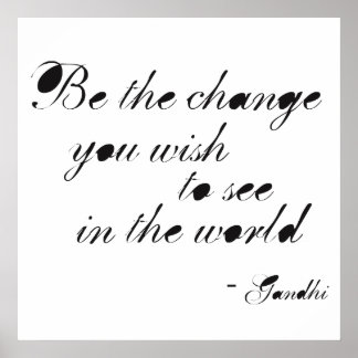 Póster Ser el cambio